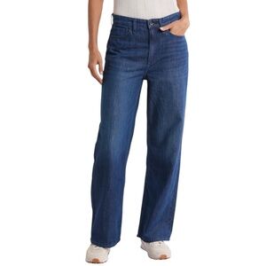 Rag & Bone Lori Mid Rise Wide Leg Dark Wash Size 28